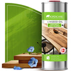 Nordicare [1L] Linseed Oil for Wood Protection I Linseed Oil Varnish Wood Oil for Indoor I Boiled Linseed Oil for Furnitur.