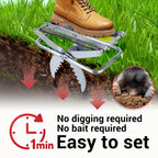 Mole Trap Scissor 2 Pack, Upgraded Mole Traps for Lawns that Kill Best, Galvanized Steel Mole Killer, Step Setup