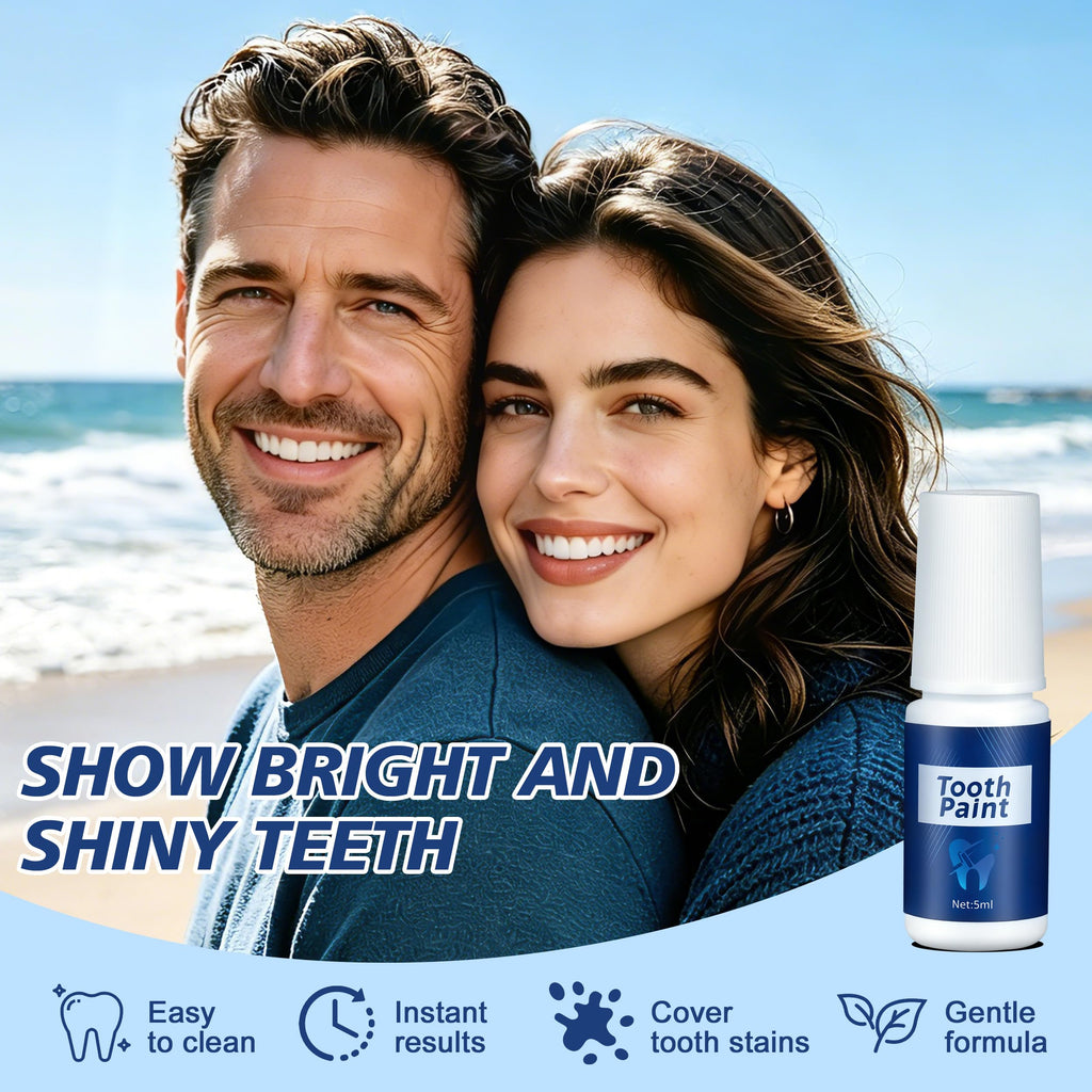 Tooth Paint - Instant Teeth Whitening Paint for Yellow Teeth, Smokers and Coffee Lovers, Creates a Dazzling White Smile in Minutes-GQLJ