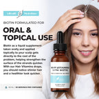 Ultra6 Nutrition Liquid Biotin with Hair Vitamins - Vitamin C, E, B6 & Organic Coconut Oil - Liquid Biotin for Hair, Skin, Nails and Immunity Support