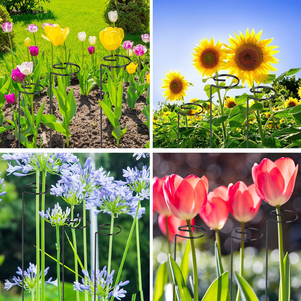 24 Inch 20 Packs Plant Stakes,Plant Supports for Outdoor Plants,Garden Single Stemmed Plant Support Stakes for Gardening,Flowers,Orchid,Peony Lily Rose