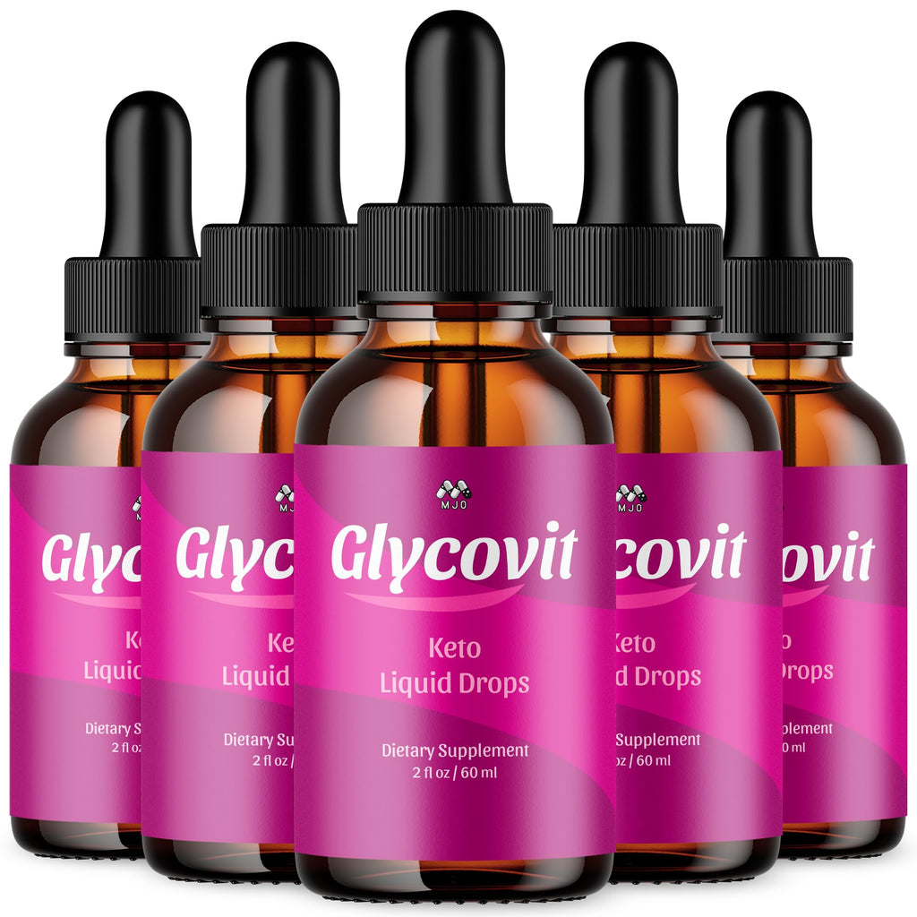 (5 Pack) Glycovit Drops, Official GlycovitDrops with All Natural Ingredients, Advanced Health and Wellness Vitamin Supplements Formula Max Strength Active Lifestyle Multivitamin Support (150 Servings)