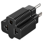 [3Pack] 4-in-1 15 Amp Household AC Plug to 20 Amp T Blade Adapter,5-15P to 5-20R,5-15P to 6-15R,5-15P to 6-20R, 4 in 1 AC Power Adapter,15A 125V to 20A 250V Adapter