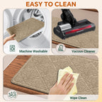 TranquilMoments Stair Treads Non-Slip for Wooden Steps, 4Pack - 8" x 30" Edging Stair Runner Indoor for Kids Elders & Pets, Washable Carpet Stair Treads with Peel & Stick Reusable TPE Backing, Beige