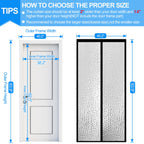 RELIANCER Magnetic Thermal Insulated Door Curtain,Waterproof EVA Door Cover,Fit Doors Size Up to 38"x82",Temperature Protection Insulated Doorway Curtain Partition,Patio Self-Closing Doors Net Screen