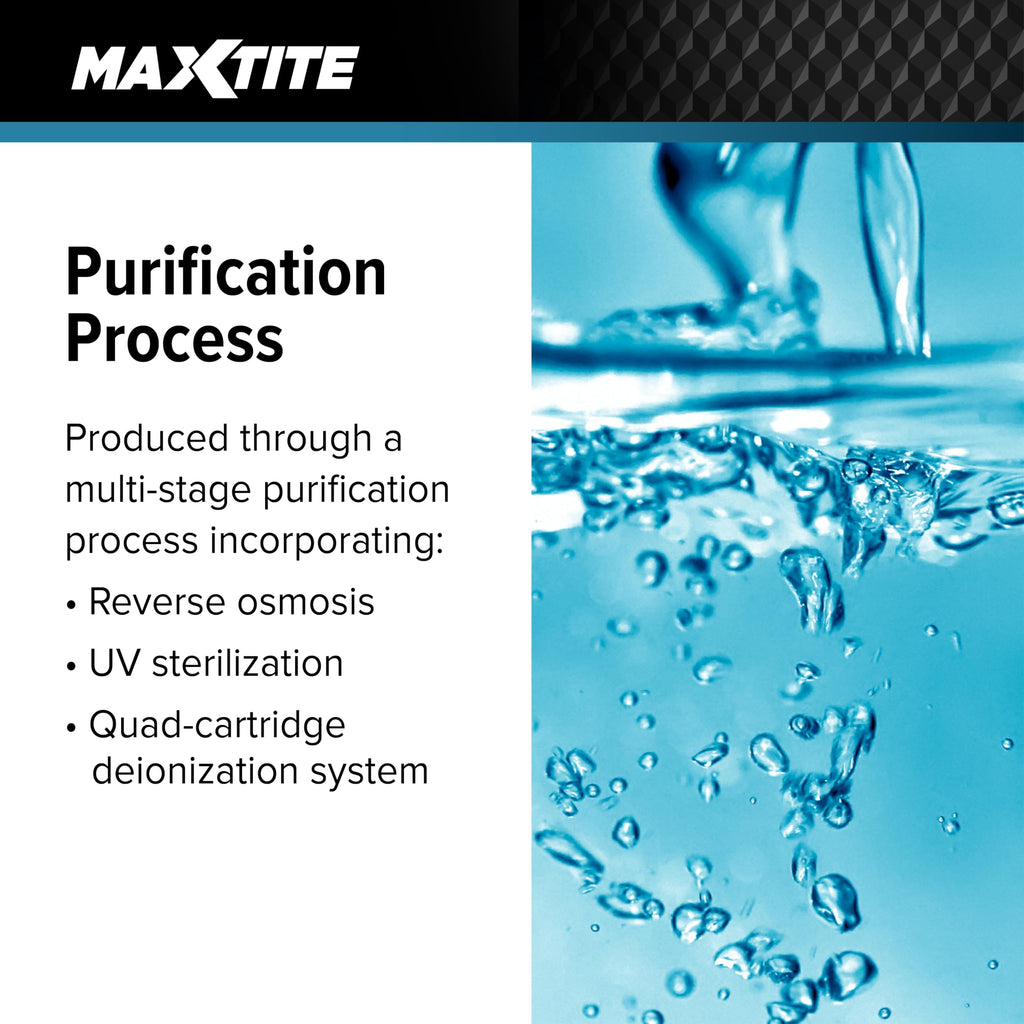 MAXTITE Type II Deionized Water - ASTM/ACS Certified Laboratory Grade (1 Gallon)