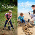 Shovel, Garden Shovel for Digging, 31 inch Small Shovels Heavy Duty Portable Mini Spade with Curved D-Handle for Gardening, Digging, Camping, Car, Kids Sand Beach Shovels