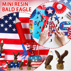 Soulchen 50 Pcs Patriotic Mini Resin Bald Eagle 250th Anniversary Figurines Tiny Resin Animals Eagle Statue for Veterans Day Miniature Garden Office Home Cake Topper Decor Gift (Mixed Style)