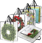 5 Pack Wreath Storage Bag, Summer, Christmas Decoration Garland Container, 30 Inch Clear Door Wreath Organizers, Moving Boxes, Packing Supplies for College