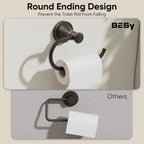 BESy Toilet Paper Holder Wall Mount Bathroom Roll Holder Oil Rubber Bronze