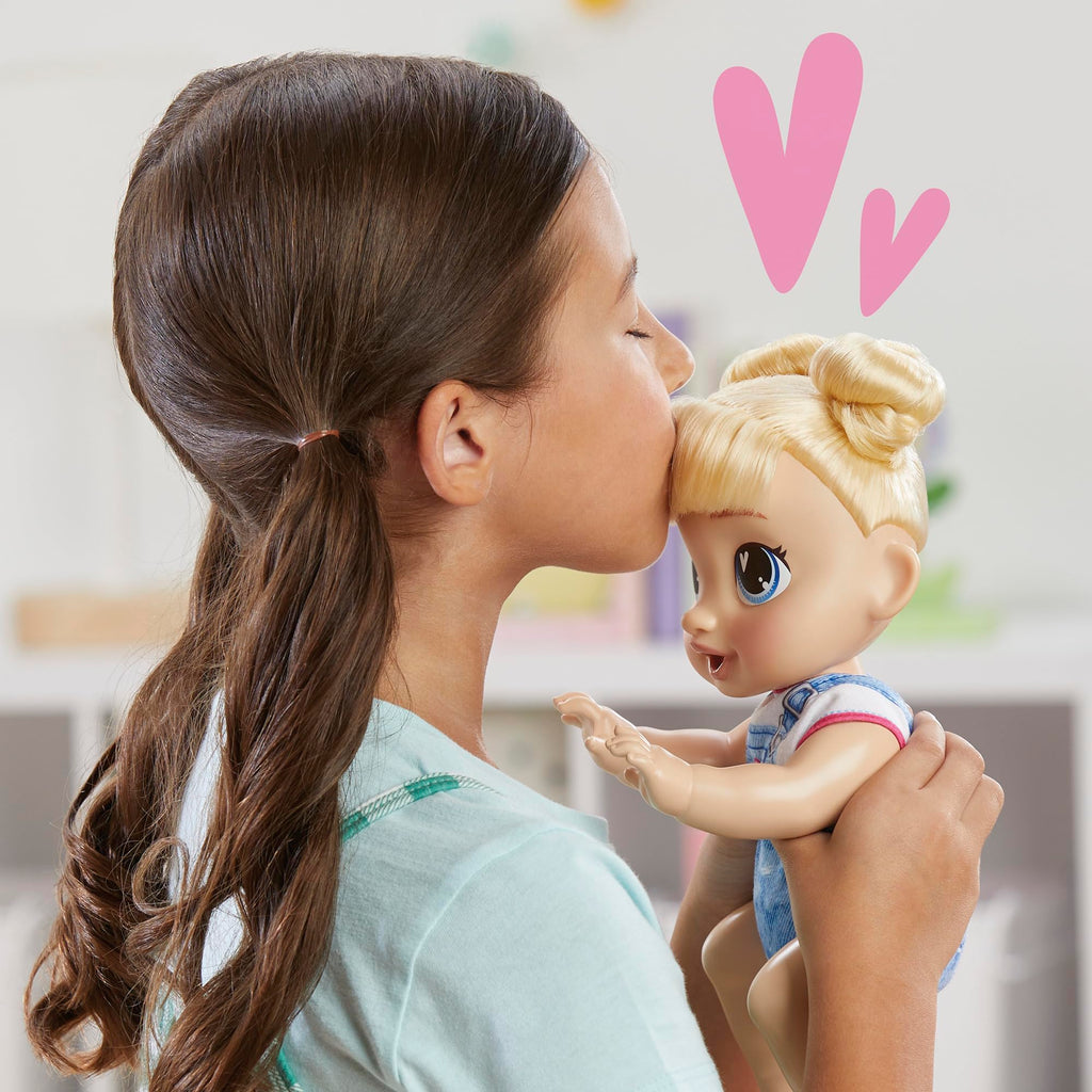 Baby Alive Crawl 'n Play Harper Hugs Electronic Crawling Baby Doll Set, Blonde Hair, Kids Toys for Girls & Boys 3 Years & Up, 10.75 Inches