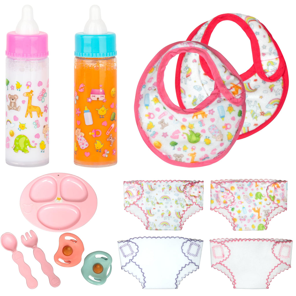 fash n kolor My Sweet Baby Disappearing Doll Feeding Set | Baby Care 6 Piece Doll Feeding Set (13 Pc Set)