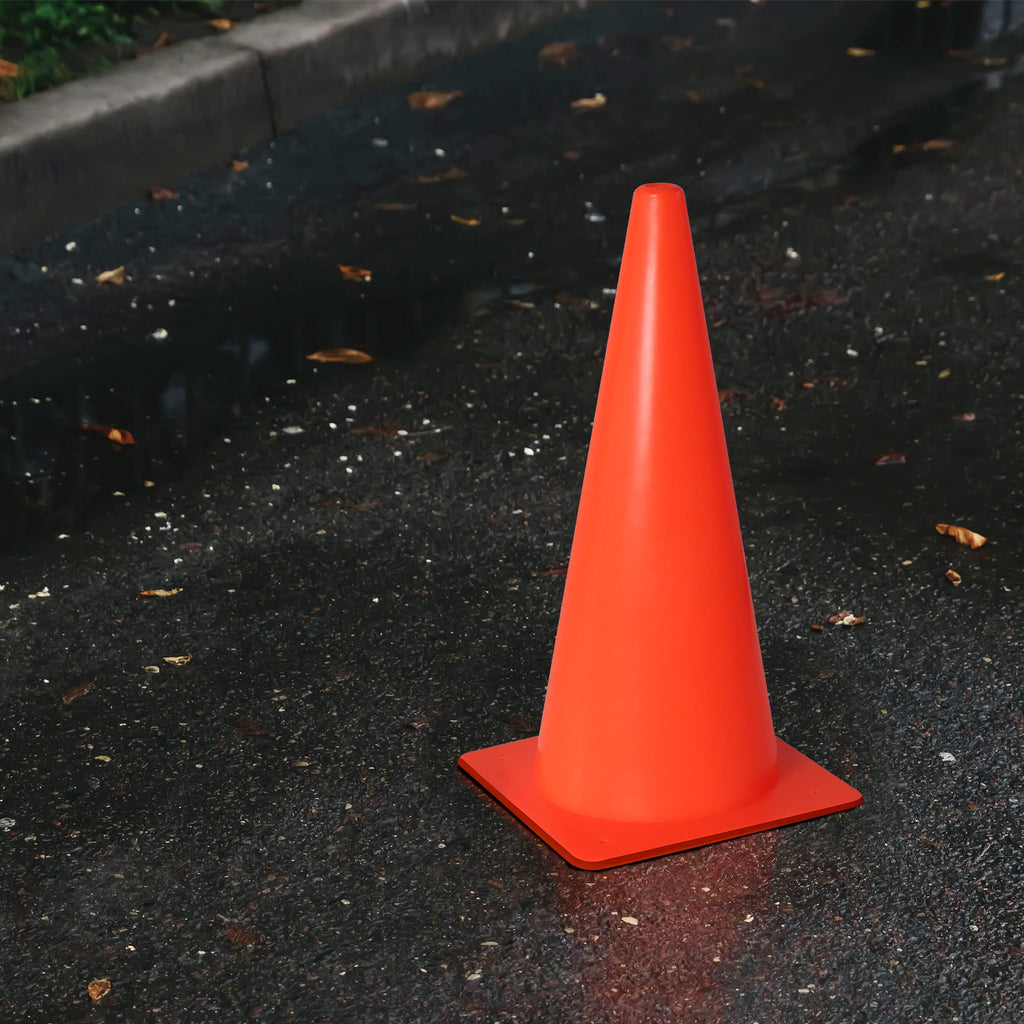 12 Inch Traffic Training Sports Cones, [10 Pack] Orange Safety Cones, Soccer Basketball Cones for Drills, Plastic Marker Cones for Indoor/Outdoor Activity & Festive Events