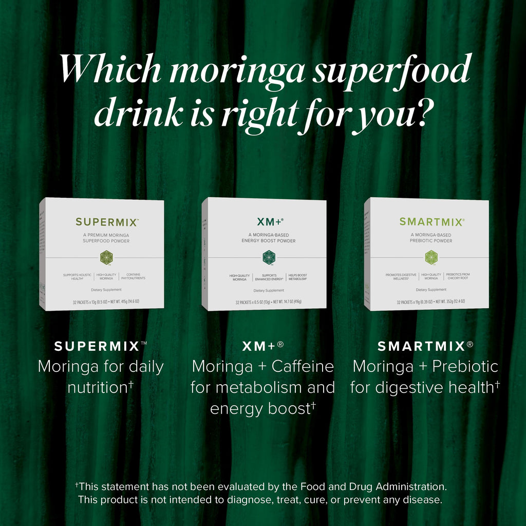 Isagenix XM+ - Natural Energy Support Drink Powder - Infused with Green Tea - Made with Shade-Dried Moringa Leaves - Individual Serving Packets (32 Servings)