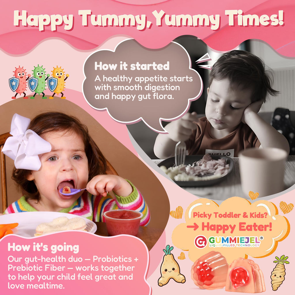 Toddler 2-4 & Kids 4+ Para Clean Gut Health Gummies for Children w/Wormwood, Black Walnut, Clove, Pumpkin Seeds, Vitamin C, D3, Zinc, Kids Natural Gut Cleanse Immune Support Digestive Supplement-60cts