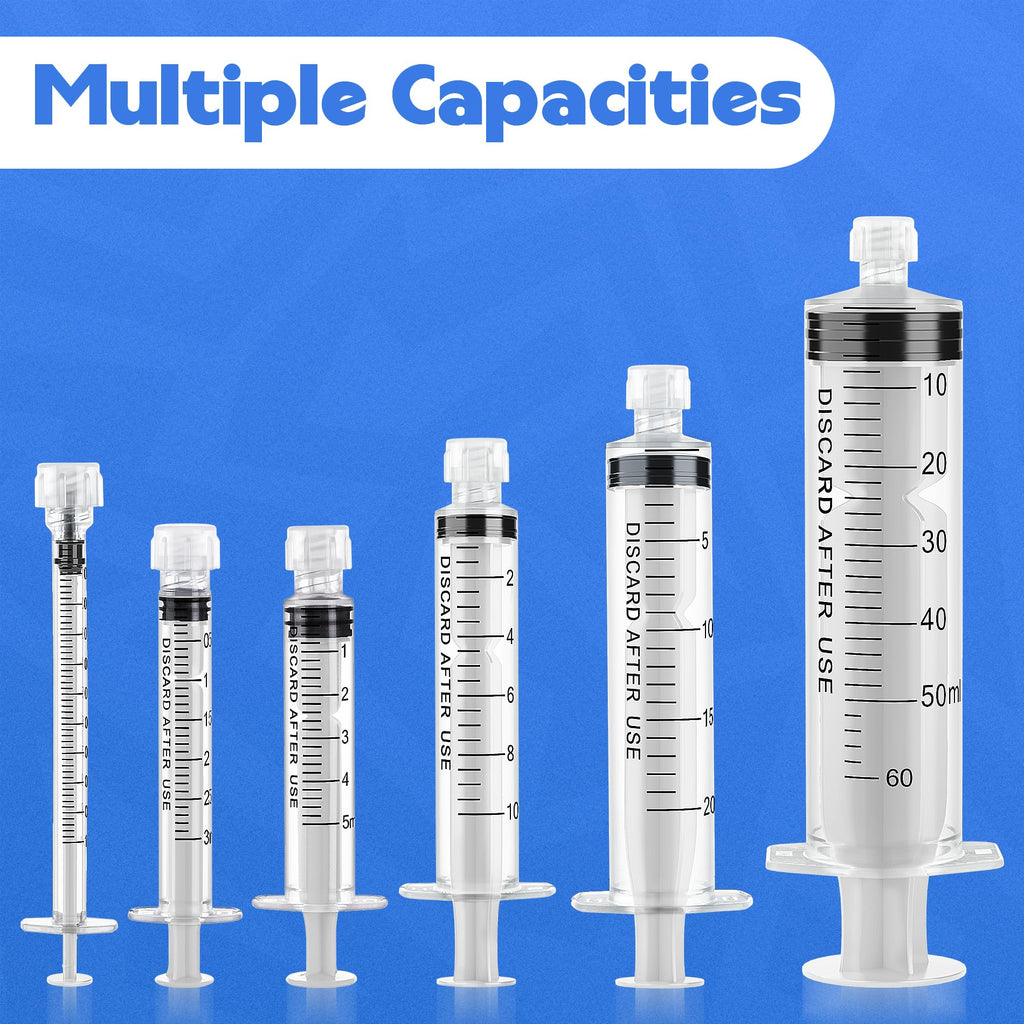 5mL Luer Lock Syringes without Needle - Sterile Syringe with Cap, 20 Pack