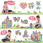 BBMVP Magnetic Building Tiles 68 PCS Magnets Stacking Kids Toys STEM Sensory Games Educational Construction Toys Christmas Toy Gift for Boys and Girls 3 4 5 6 7 8 9+Year Old