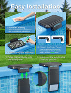 KARTOOSH Solar Pool Lights for Inground Pool - Upgraded Extendable 10000mAh Wireless Underwater LED Lights, 29 RGB Colors 4 Modes, Light Sensing with Timer, Remote Control, Waterproof Design