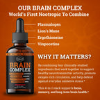Brain Complex Addifocus™ Brain Supplements For Memory and Focus (Plasmalogen, Lions Mane, Vinpocetine 10mg & Ergothioneine) Memory Supplement for Brain, Brain Defender Supplement, Brain Health