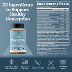 Conception for Her & Conception for Him Bundle - Fertility Supplements for Couples - Hormonal Balance, Cycle & Ovulation Support + Sperm Count, Motility & Strength - 120 Vegetarian Capsules