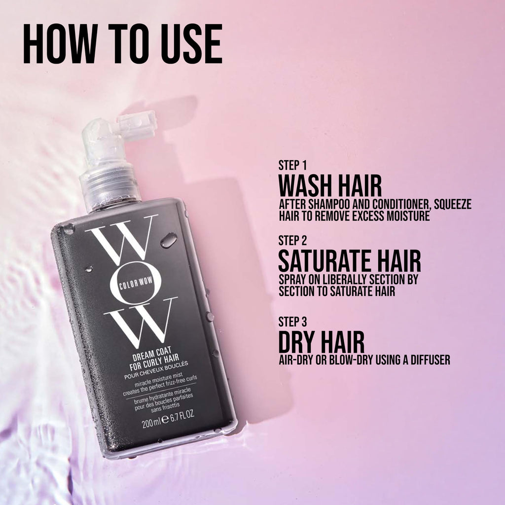 COLOR WOW Dream Coat for Curly Hair – Anti-Frizz Curl and Wave Spray