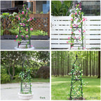 GOOOXIM Metal Obelisk Trellis - 38.3"" Climbing Support for Vines & Roses