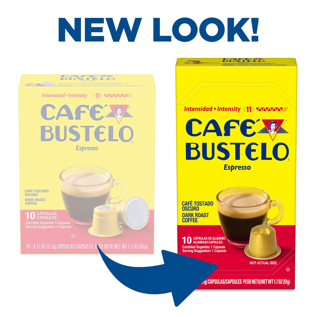 Café Bustelo Espresso Capsules, Nespresso OriginalLine Compatible, 40 Count