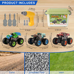 Trovogil Take Apart Monster Truck Toys for Kids 3 4 5 6 7 8 Year Old Boys, STEM Educational Building Toys with Electric Drill & Storage Box Gift Birthday Christmas for Boys Girls Kids Toddlers