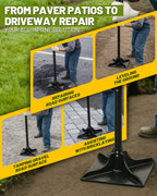 GARDMATE Steel Tamper Tool, 8''x8'' Heavy Duty Hand Tamper for Soil Compaction, 48" Adjustable Handle with Non-Slip Grip, Ground Dirt Tamper for Landscaping, Patio, Asphalt Repair with Gloves