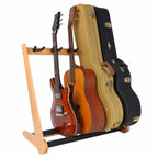 Nefelibata Multi-Purpose Guitar Stand 5 Stands Wooden Guitar Stand Floor Stand for Guitars and Cases, Electric Guitars, Acoustic Guitars, Bass Guitars, Cellos - German Ash