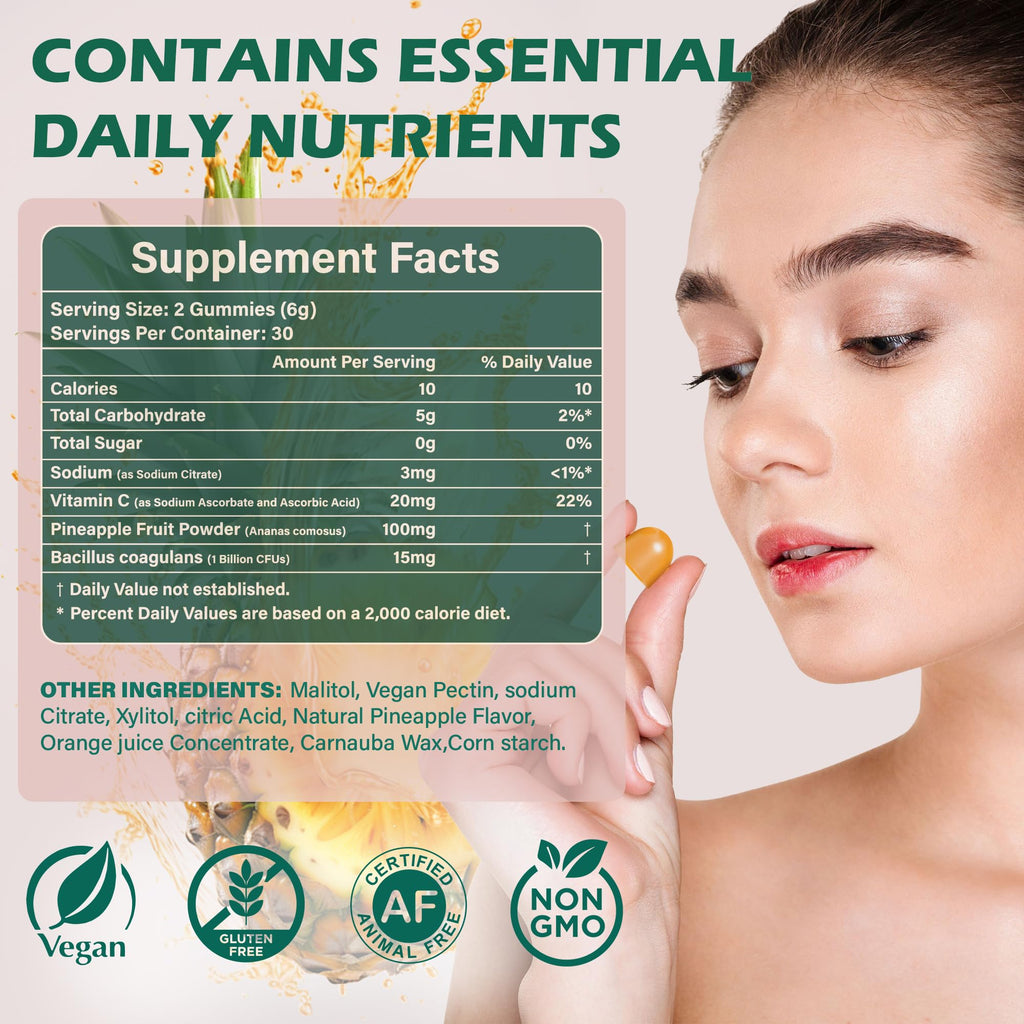 AurHea Premium Feminine Balance Gummies for Women - pH Balance & Wellness Support with Hawaiian Pineapple, Vegan Gluten-Free Supplement - 60 Count