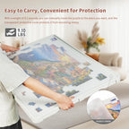 BuilderButler Lightweight 1500 Pieces Rotating Puzzle Board with 6 Sliding Drawers and Cover – 360° Lazy Susan Spinning, 34.25"x26.38" Portable Plastic Puzzle Table, for Mom