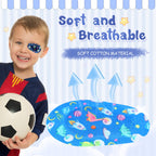 Copkim 300 Pcs Adhesive Eye Patches for Kids Boys 20 Styles Breathable Boy Eye Patch Bulk Light Blocking Cotton Adhesive Bandages for Toddler Boys, 3 x 2 Inch