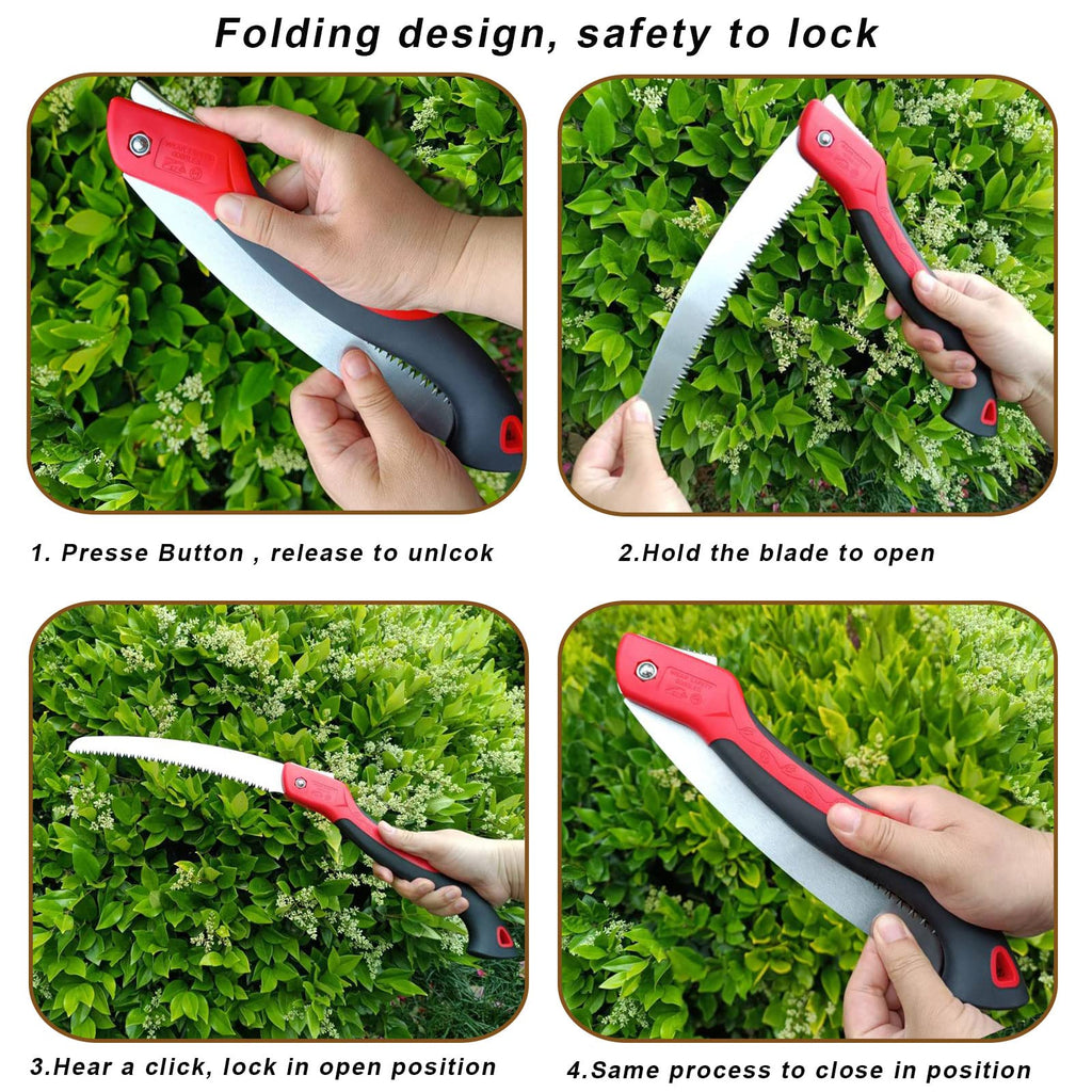 WEIMELTOY 12 Inch Pruning Saw Heavy Duty Folding Saw Camping Saw SK5 Blade