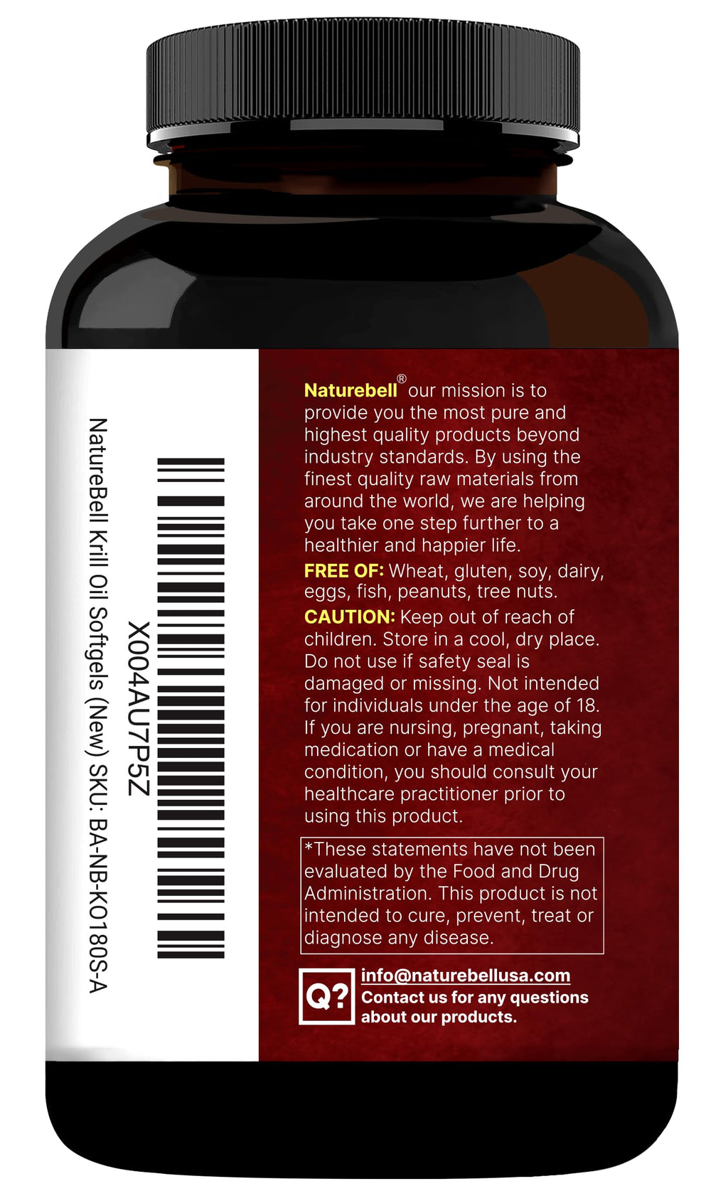 NatureBell Antarctic Krill Oil 1000mg Supplement, 240 Softgels, Natural Source of Omega-3s, EPA, DHA and Astaxanthin - No Aftertaste - Support Heart Health, Mercury Free & Non-GMO