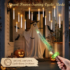 Palmatte 20P Floating Candles with Wand Timer Halloween Decorations Indoor