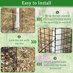 12 Pack Tree Protectors from Deer, 16.5 ''H Pre-Curved Tree Trunk Protector