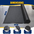 Extra Large Indoor/Outdoor Entrance Mat - 4 x 5 Feet, Rubber Border Door Mat Heavy Duty, Waterproof, Low-Profile, Easy to Clean, Rubber Entry Mat, Commercial Floor Mat, Charcoal Grey