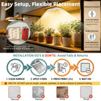 Under Shelf Grow Light, Stick On LED Plant Light, Indoor Plants with Timer