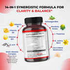 Dopamine Focus Supplement Ashwagandha 5-HTP Rhodiola Rosea St. John's Wort - Increase Memory Clarity Focus Restore Relax with VIT B1, B6, B12, L-Theanine