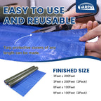 TARPAL 6x100 Feet (2pack) Tarp Roll 5mil Waterproof Tarps polyethylene Multipurpose Tarp Cover Dustproof, Tear Resistant for Decoration, Painting, Home use（Green/Blue）