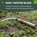 Hounen Miyawaki Nejiri Kama Weeder – Japanese Weeding Sickle, Twisted Stainless Steel, 4.7 in (12 cm) Blade, 13 in (33 cm), Root Slicer for Garden Beds & Crabgrass, Made in Japan (Japanese Steel)