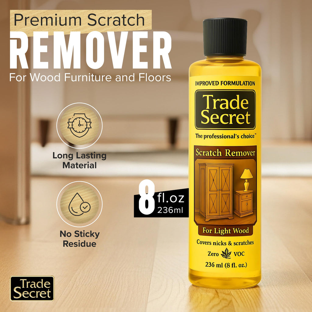 Trade Secret Light Wood Scratch Concealer, Scratch Remover for Real Wood Furniture & Floors – Covers Nicks, Scuffs & Dogs, Cats Scratches, Marks, Minor Defects