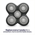 Freebird FlexSeries Electric Head & Body Hair Shaver - Mens Cordless Rechargeable Wet/Dry Skull Bald Head Back & Groin Waterproof Razor with Rotary Blades, Clippers, Nose Trimmer, Brush, Massager
