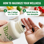 Bio-35 100ct, Daily Multivitamin for Men & Women Wellness – Bio35 High Potency Softgel with Trace Minerals, Multi Vitamins for Immune Support, Digestion, & Energy
