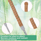 3 Pack Moss Pole, 50 Inch Monstera Plant Support, Tall Moss Poles for Climbing Plants Indoor DIY, Coco Coir Plant Pole Moss Plant Stick Support Stake Kit for Potted Plants, Pothos, Philodendron