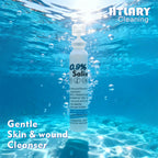 HTLARY Sterile Saline Solution, 20-Pack Skin and Wound Cleanser, 0.9% Sodium Chloride Wound Wash & Nasal Rinse