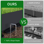 66FT Landscape Edging 4 in Tall with 70 Spikes, Garden Edging Border and 1 Hammer, Plastic Landscape Edging Border Lawn Edging for Landscaping, Flower Beds, Yard