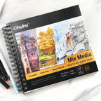 Ohuhu 8.3"x8.3" Mix Media Pad Art Sketchbook 62 Sheets for Painting Drawing