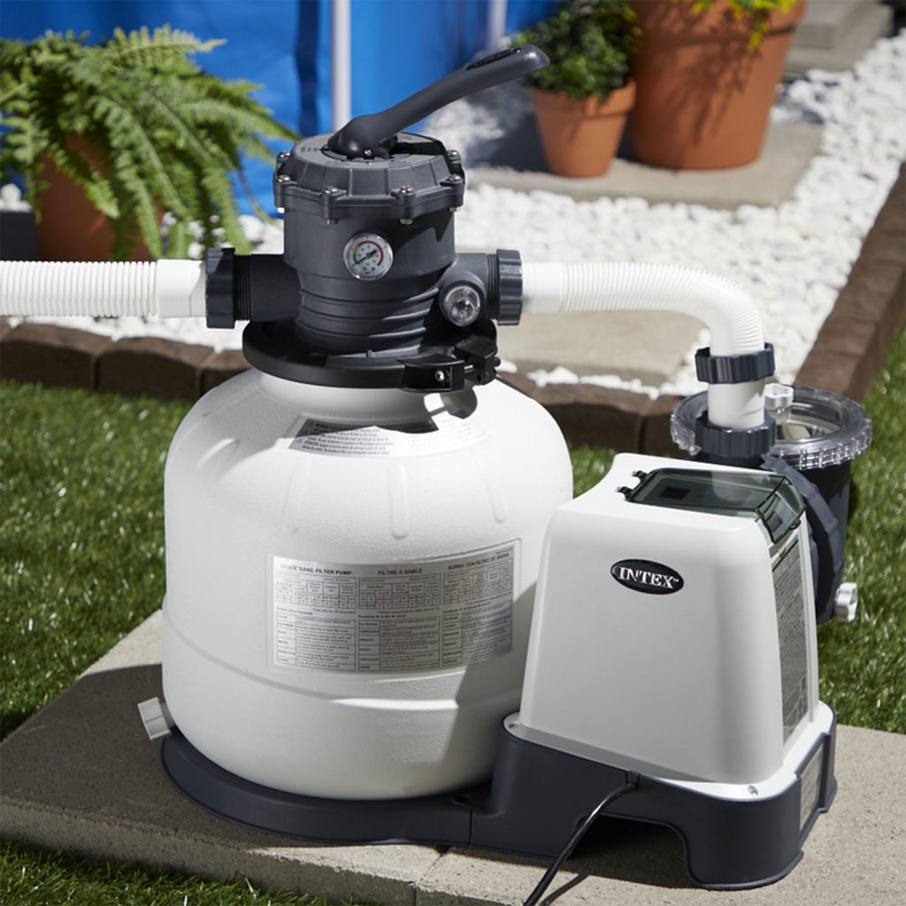INTEX 2,800 GPH Krystal Clear Sand Filter Pump for Above Ground Pools ...